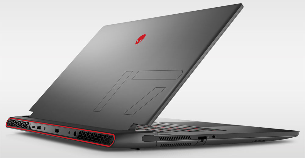 Alienware m17 R5 Gaming Laptop angled left view
